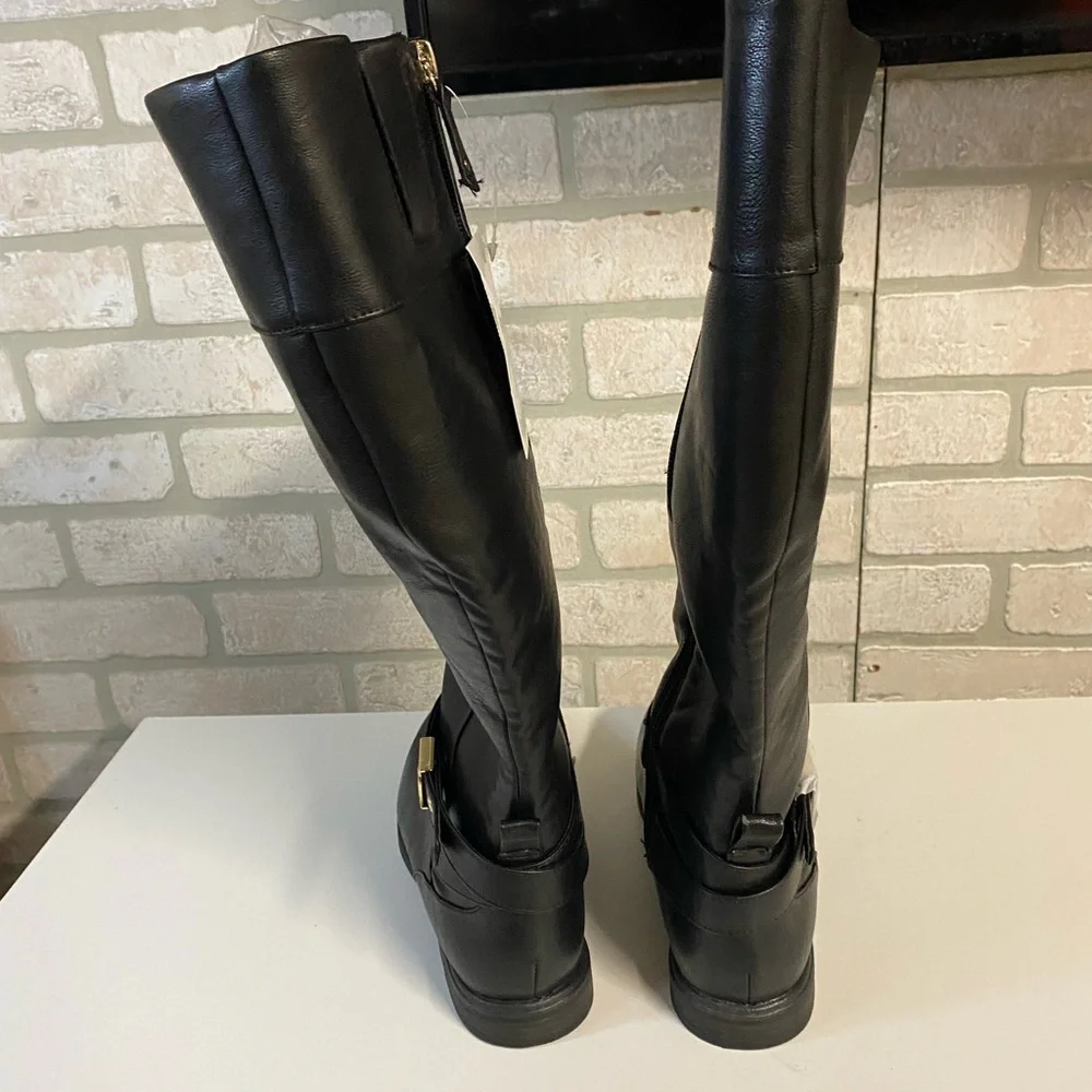 Dr. School black Knee-High Boots Wide Calf